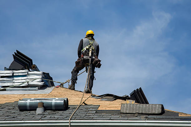 Professional Gutter Installation technician working in Midland, WA